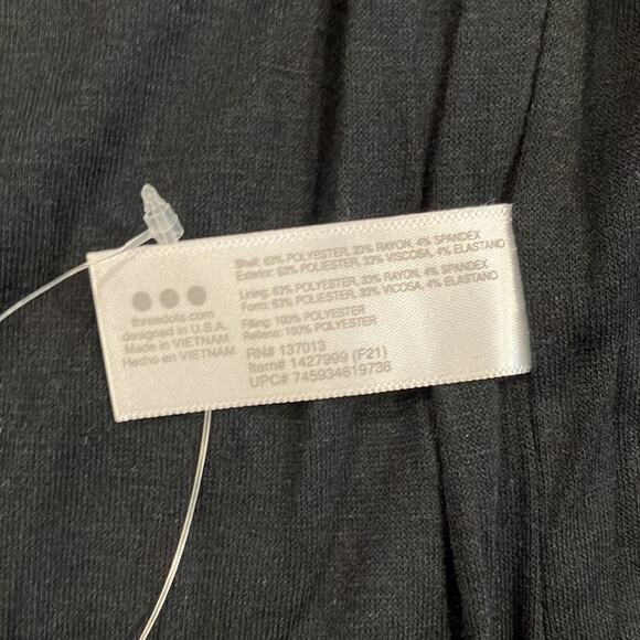 NWT THREE DOTS Black Quilted Chevron SUPER SOFT Jacket M - Picture 8 of 10